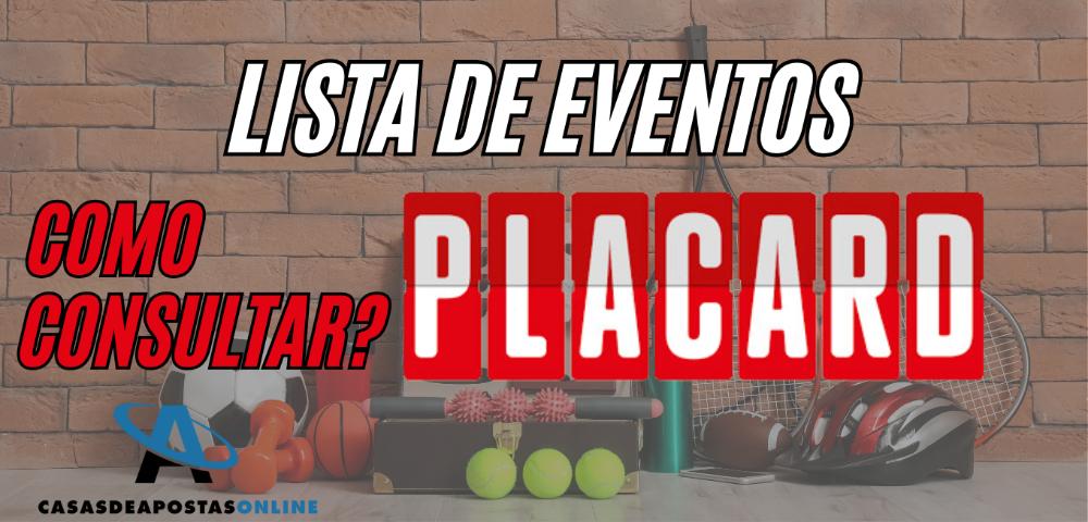 Lista de Eventos Placard