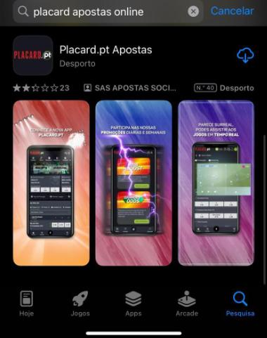 Placard App instalar no IOS