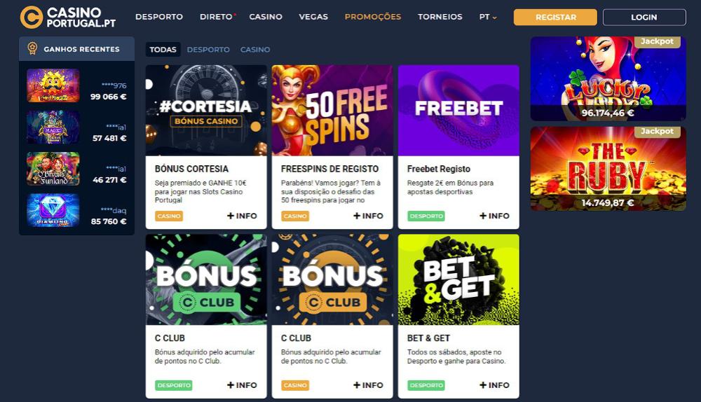 Casino Portugal Bónus 2024 – Freebet de 2€ ou 50 Free Spins