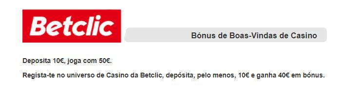 Betclic Bónus de Casino