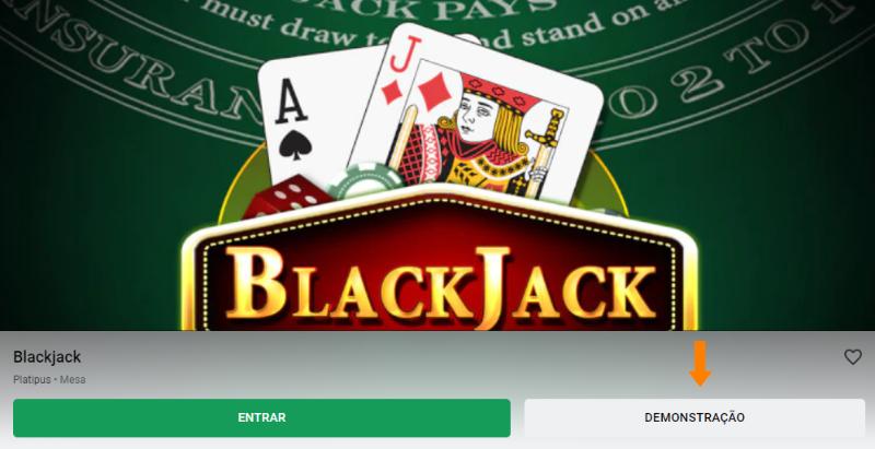 Demonstração para jogar blackjack gratis