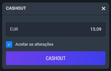 Confirmação de cash out