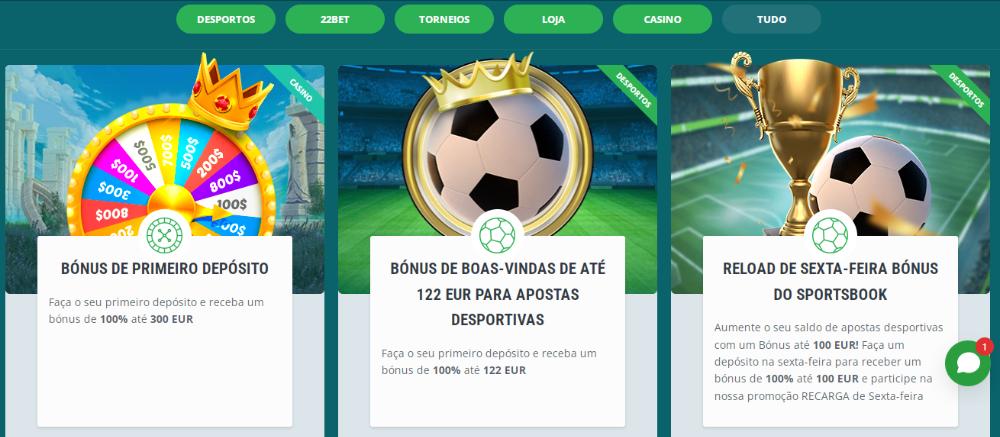 22Bet Bónus: Ofertas de Boas-Vindas até 300€ em Outubro de 2024