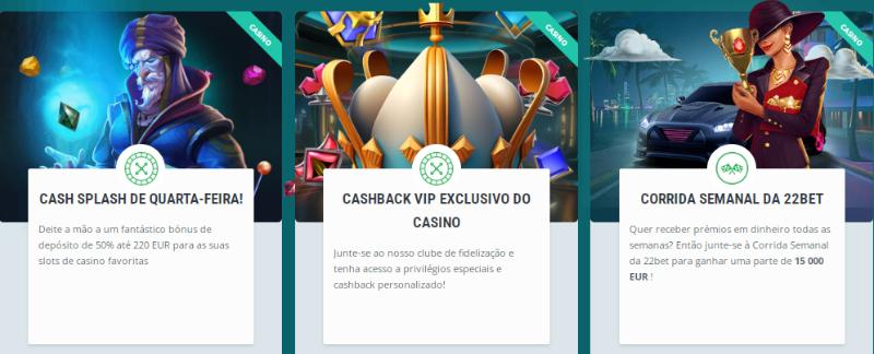 Outros bónus do casino 22bet