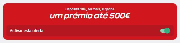 Ativer a oferta que dá um prémio até 500€