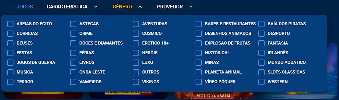 Mostbet filtros de pesquisa de casino