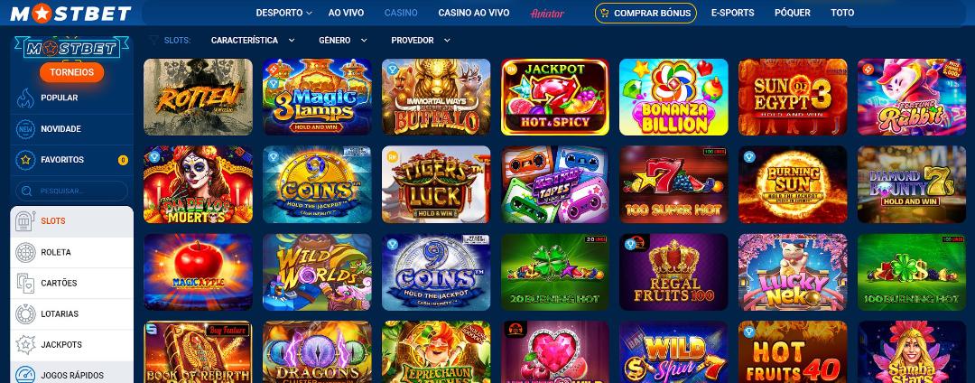 Mostbet slot machines