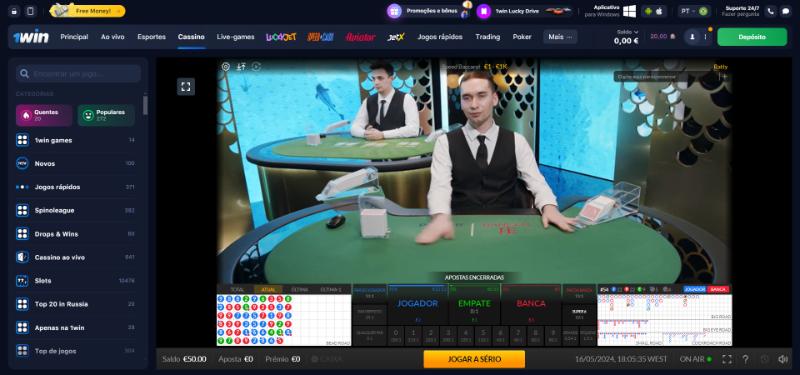 1Win Casino ao Vivo