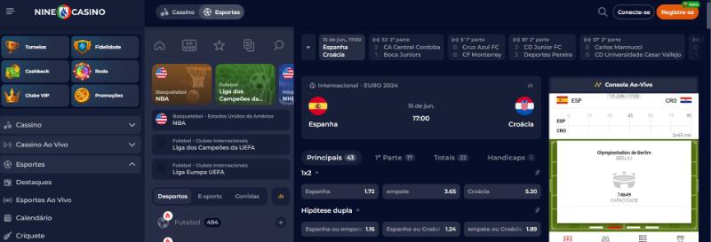 Nine Casino apostas euro 2024