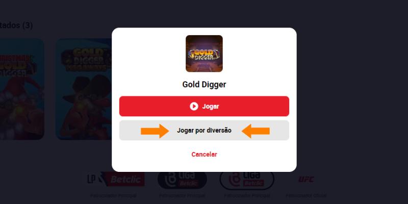 Jogar a versão demo da slot Gold Digger na Betclic