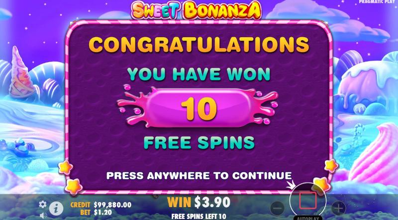 Ronda bónus da slot Sweet Bonanza