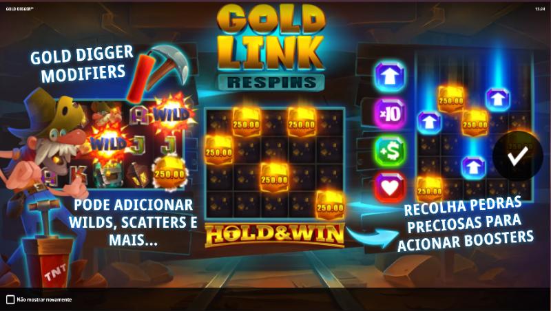 Wilds ronda bónus da slot Gold Diger