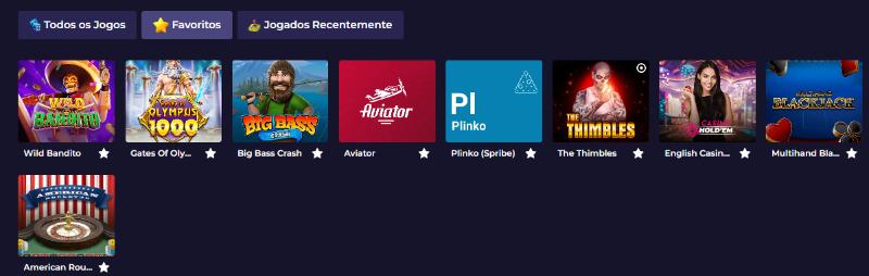 Spinoloco jogos favoritos