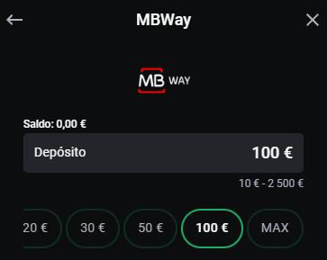 Depositar com MBWay na Leon