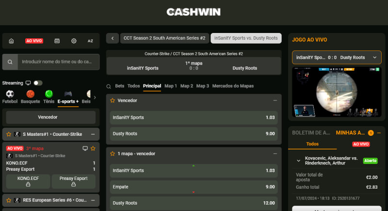 eSports na CashWin