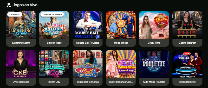 Opções de jogos ao vivo disponíveis no casino CashWin