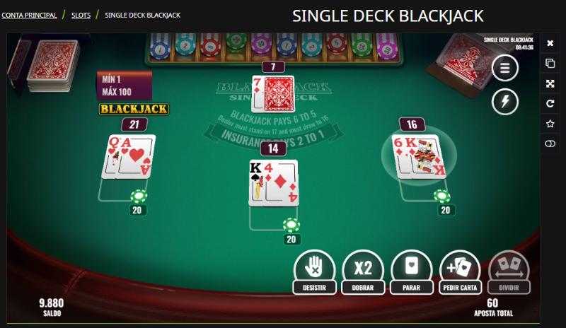 Single Deck Blackjack casino WinWin Bet