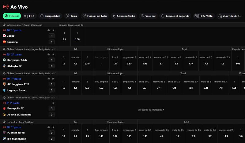 Hexabet apostas ao vivo