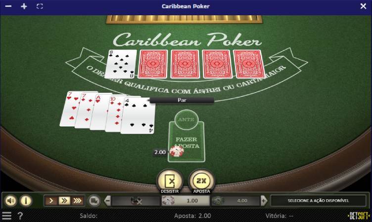 Jogo de mesa Caribbean Poker