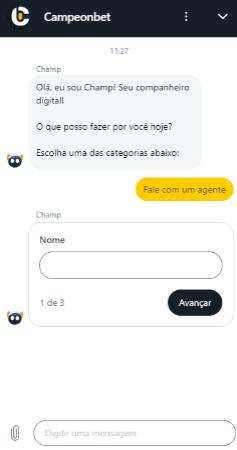 CampeónBet chat ao vivo