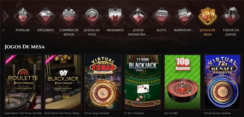 Jogos de mesa Legiano Casino