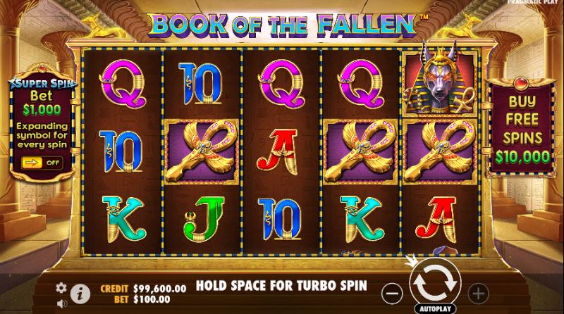 Slot book of the Fallen casino 1GO