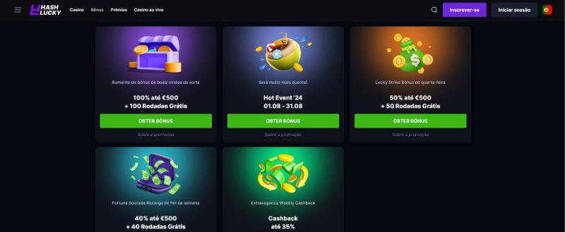 HashLucky outras promoções