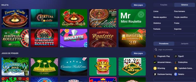 Legzo Casino jogos de mesa