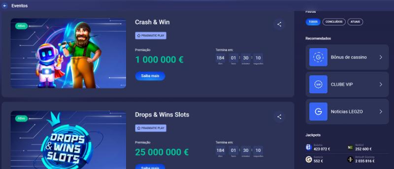 Legzo casino outras promoções