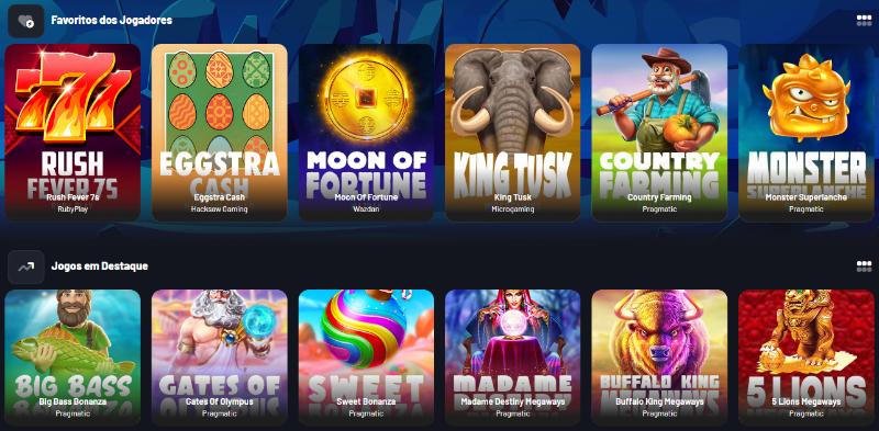 Seven Casino jogos favoritos