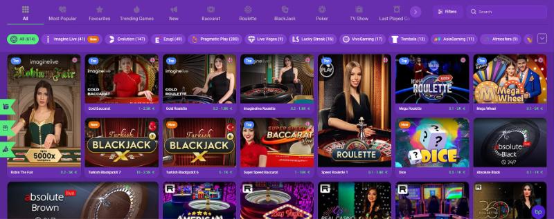 BetPlays casino ao vivo