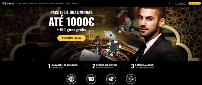 EmirBet Review: 40+ Modalidades e Bónus até 1000€