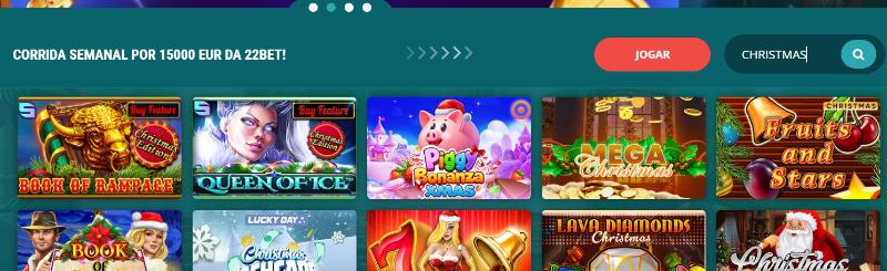 pesquisa slots natal na 22bet