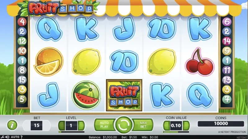 Slot machine fruit shop